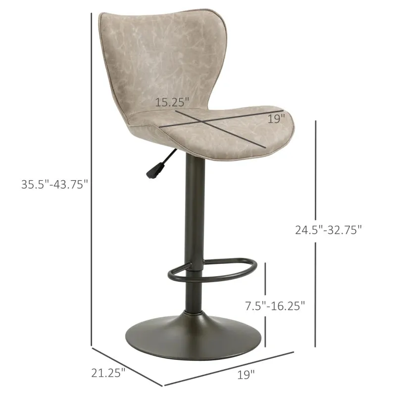 2 Swivel Bar Stools - ‎Light Gray