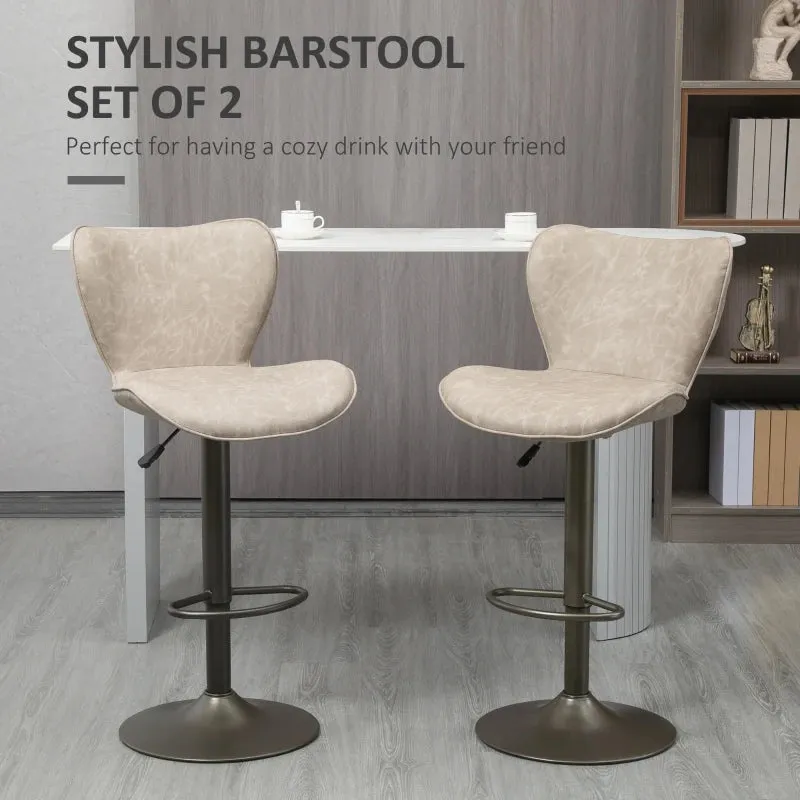 2 Swivel Bar Stools - ‎Light Gray