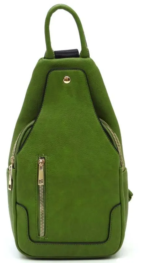 AD2766 Vegan Leather Fashion Sling Bag