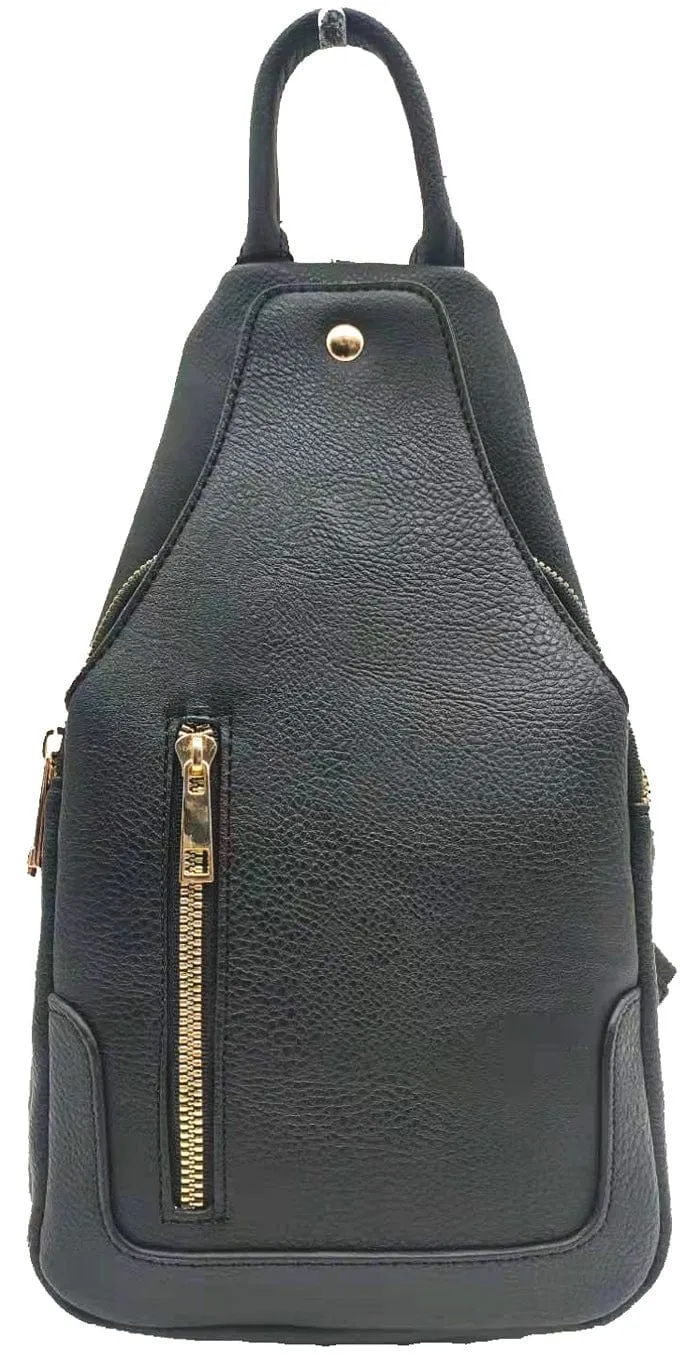 AD2766 Vegan Leather Fashion Sling Bag