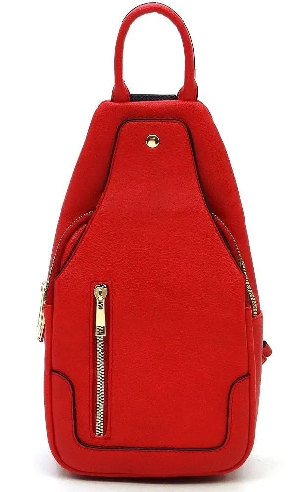 AD2766 Vegan Leather Fashion Sling Bag