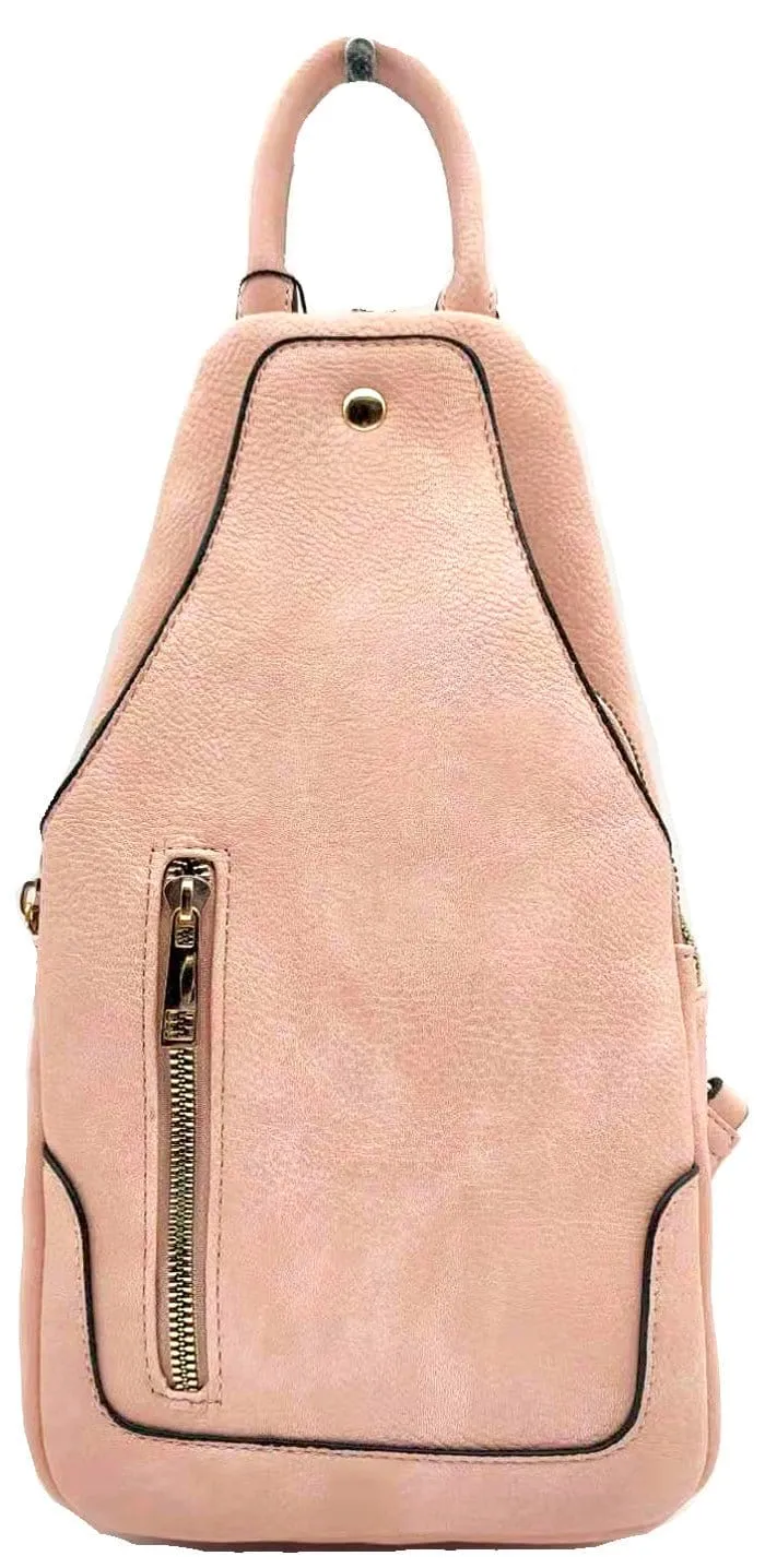 AD2766 Vegan Leather Fashion Sling Bag