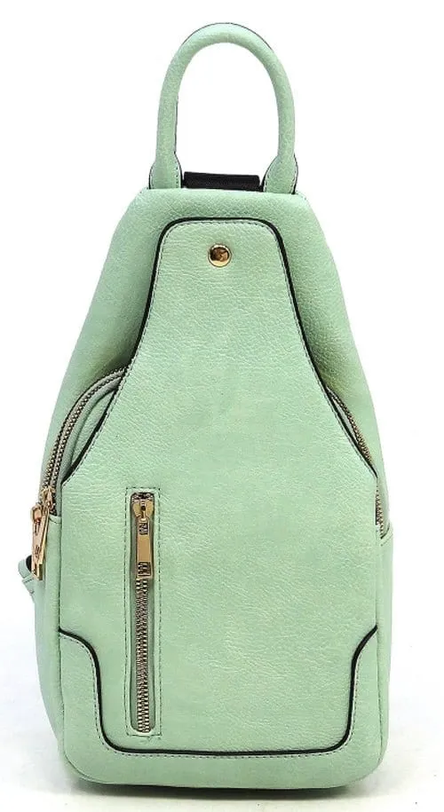 AD2766 Vegan Leather Fashion Sling Bag