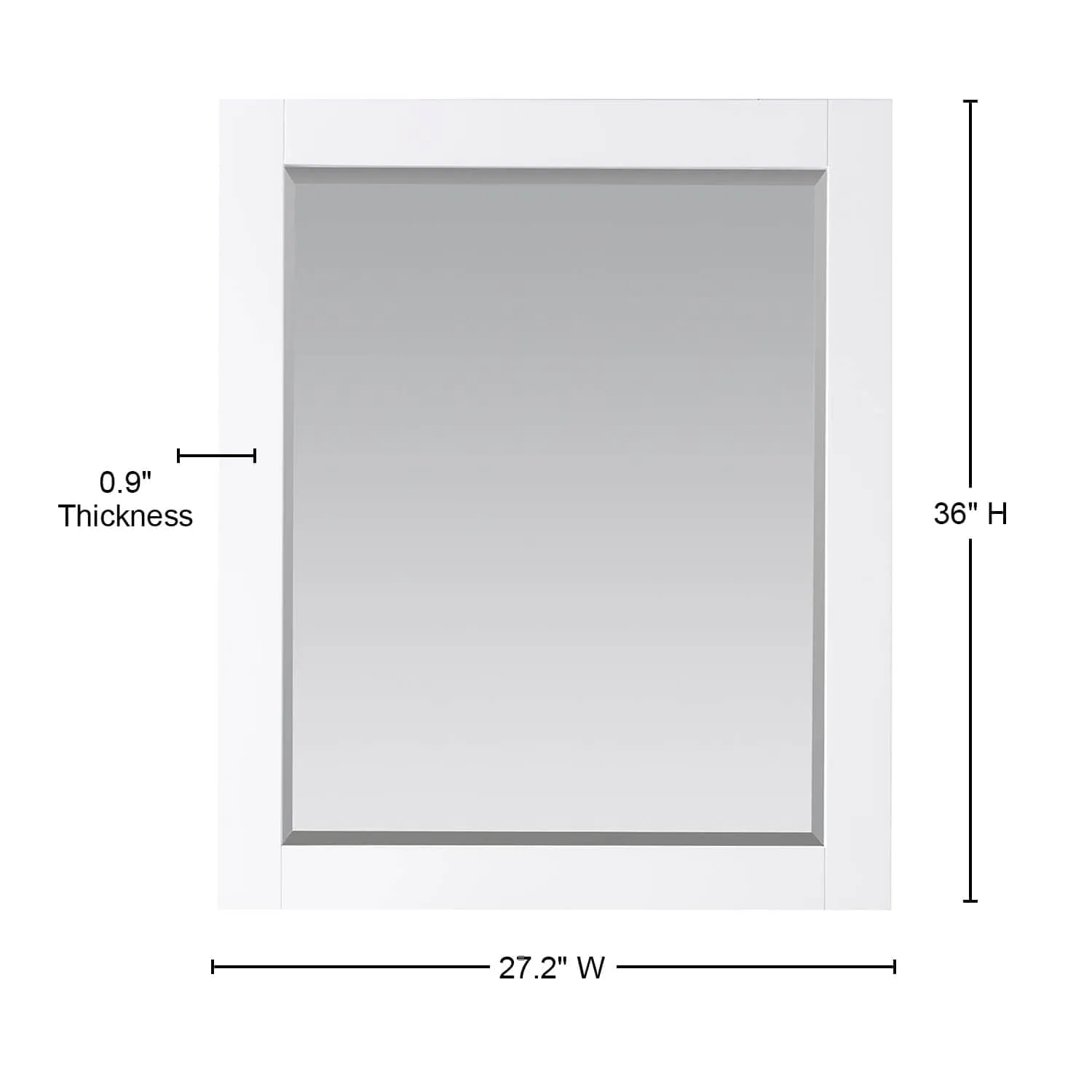 Altair Maribella 28 x 36  Wood Framed Bathroom Wall Mirror