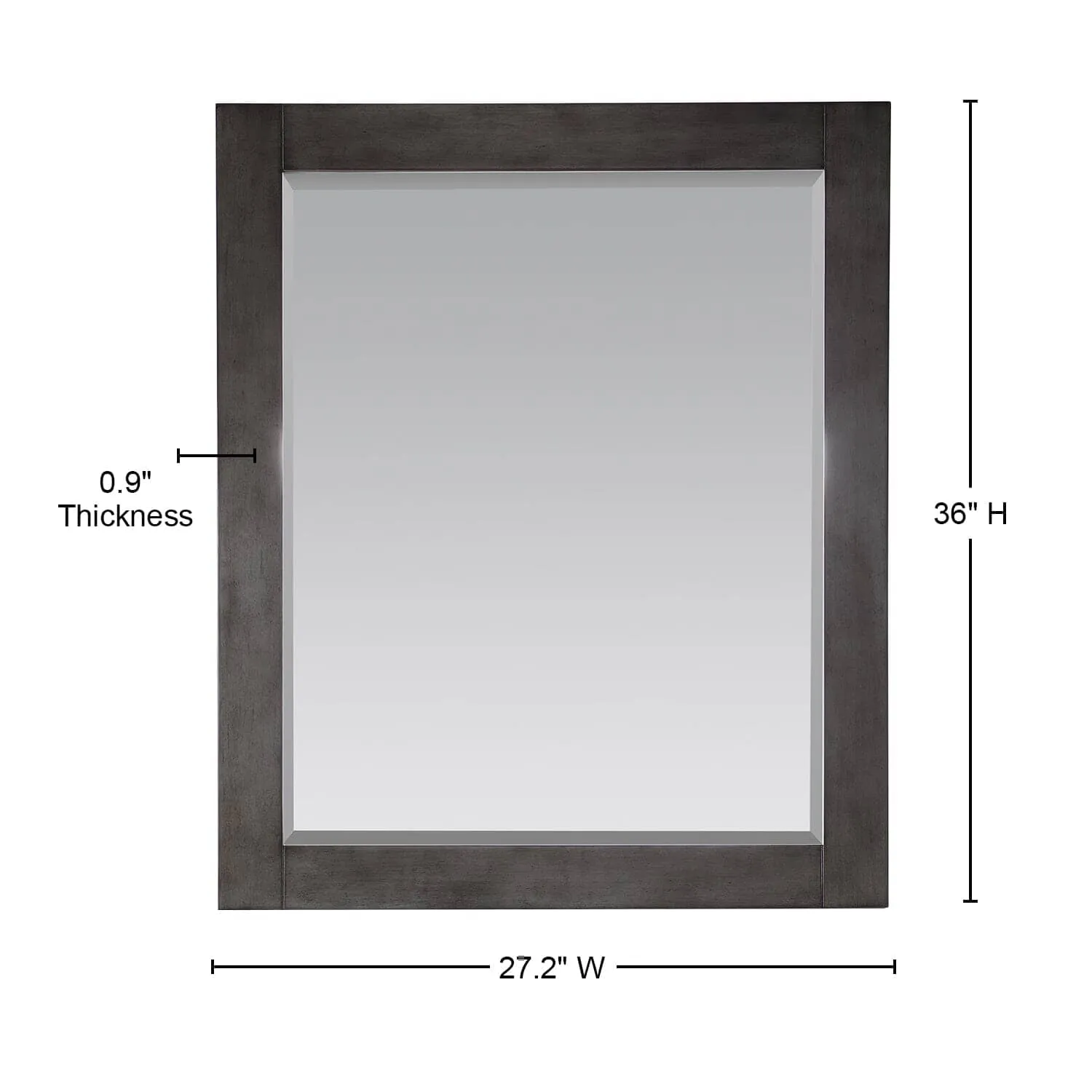 Altair Maribella 28 x 36  Wood Framed Bathroom Wall Mirror