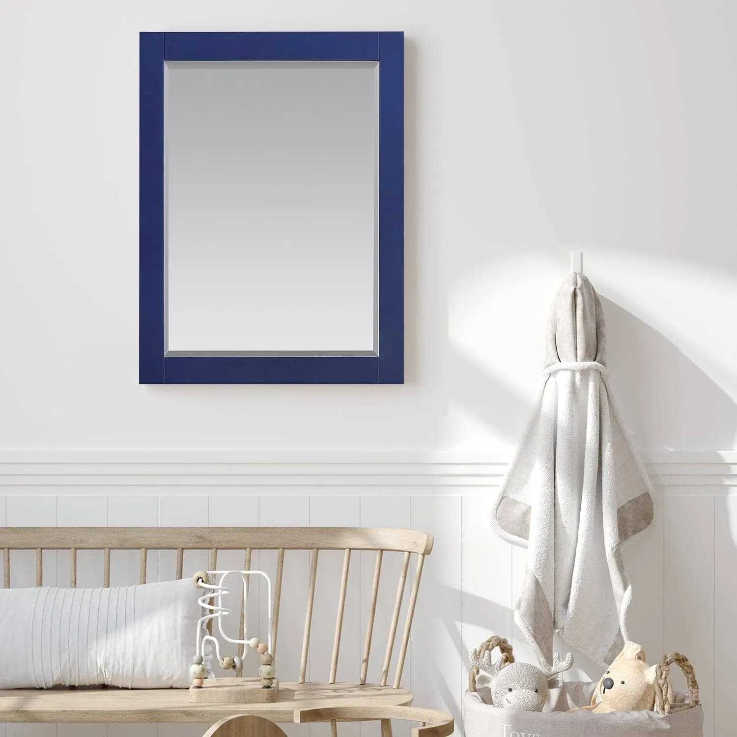 Altair Maribella 28 x 36  Wood Framed Bathroom Wall Mirror
