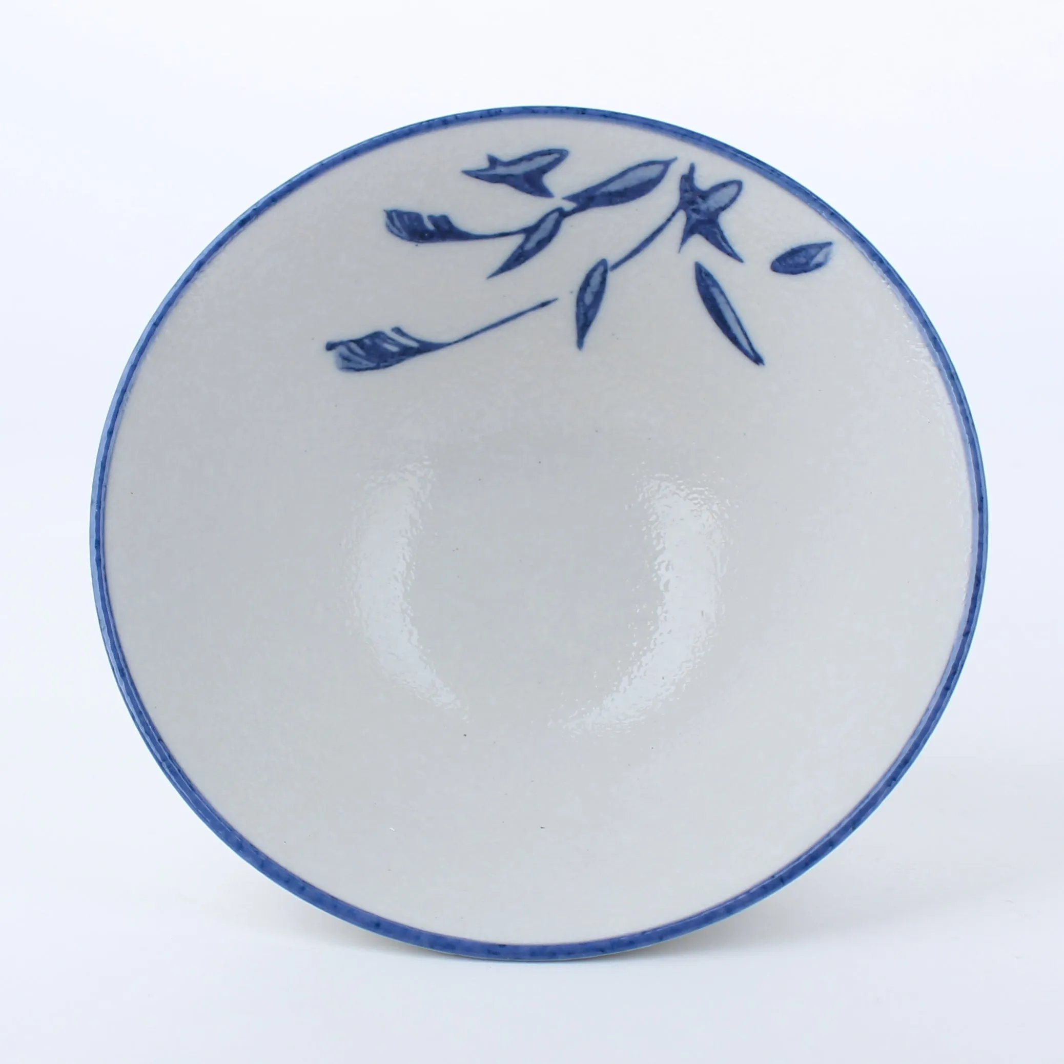 Awayuki Ashi Light Snowfall Reed Ceramic Rice Bowl L d.15.2cm