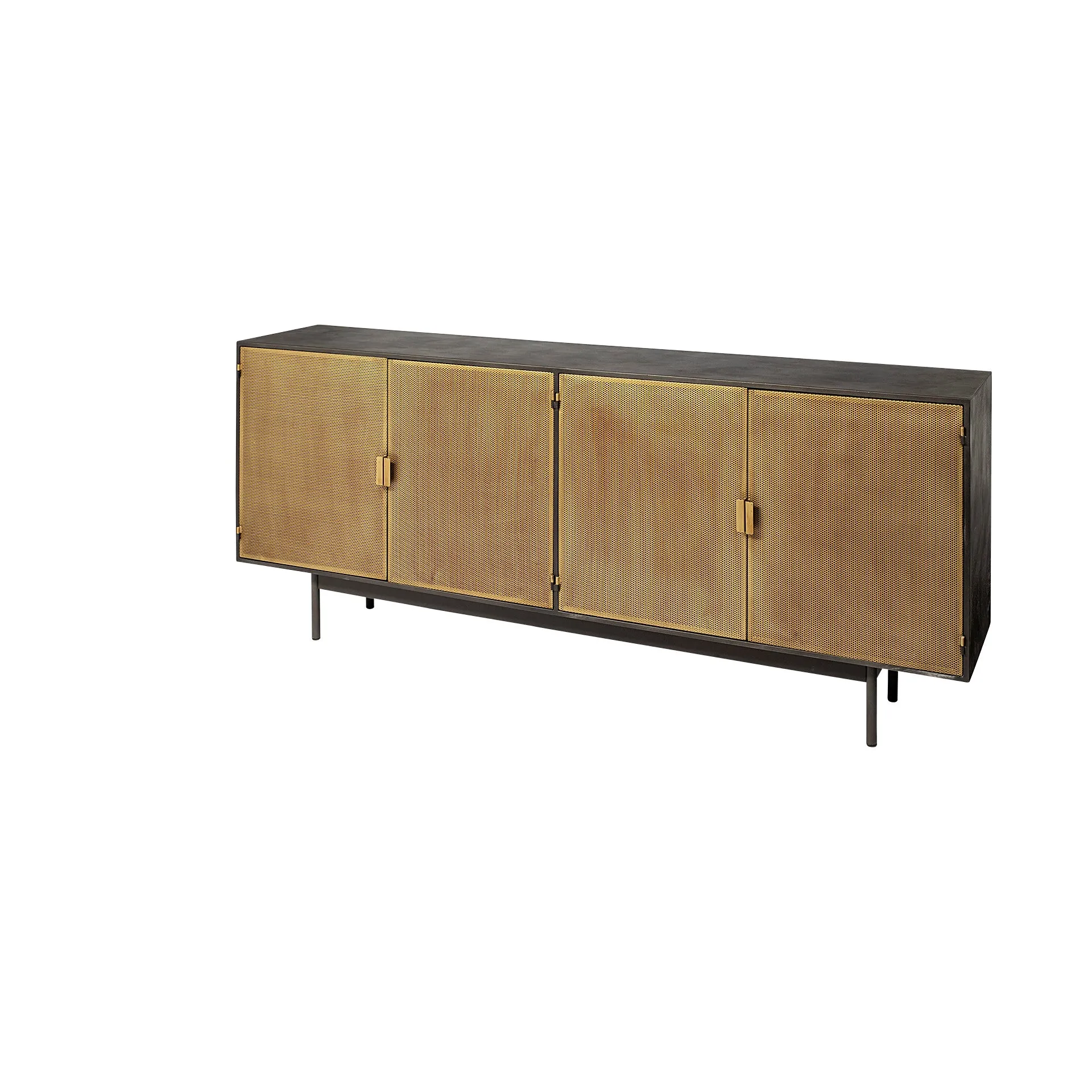 Baxter Brass and Matte Black Metal Sideboard