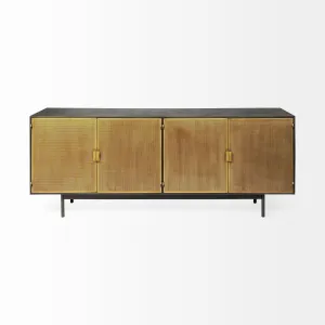 Baxter Brass and Matte Black Metal Sideboard