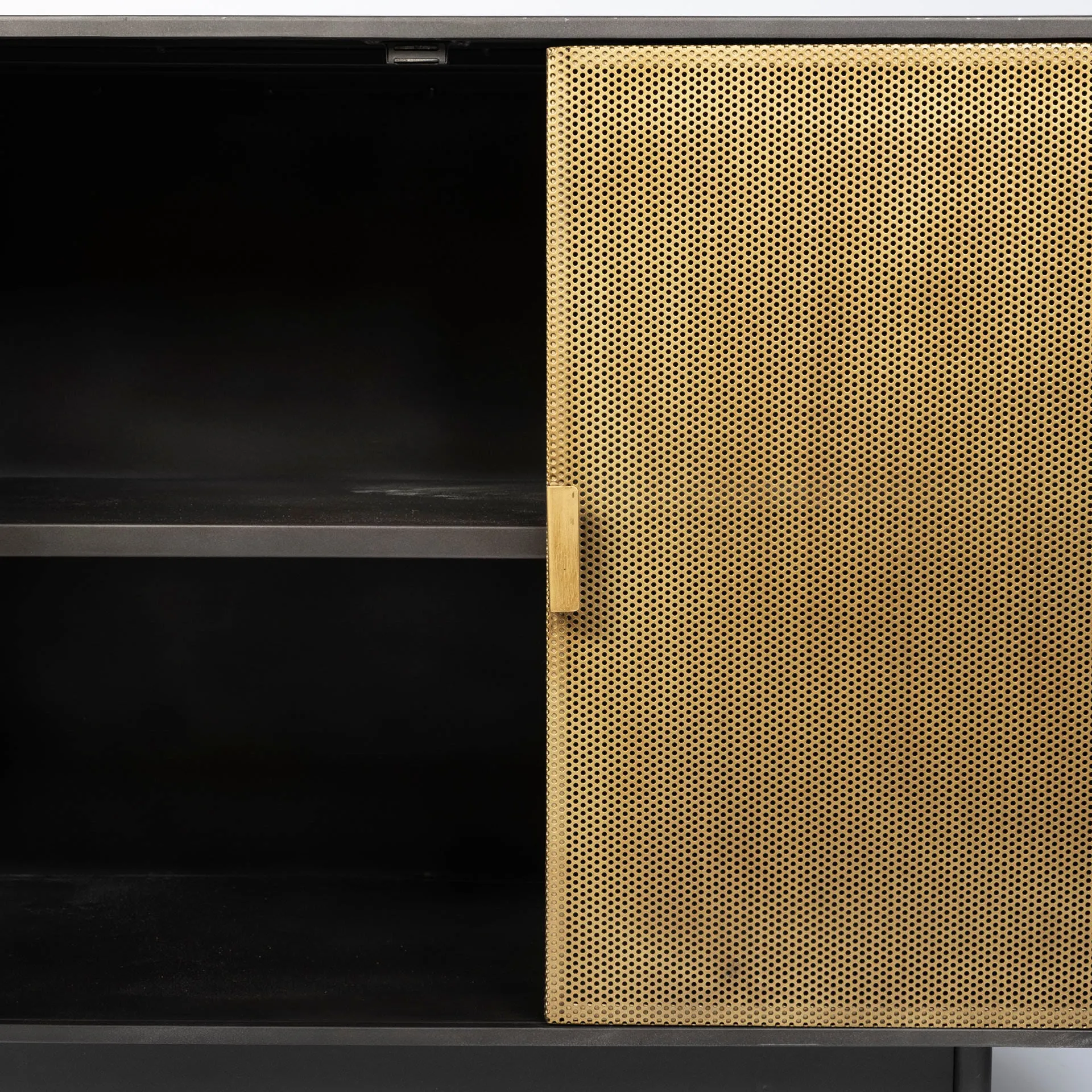 Baxter Brass and Matte Black Metal Sideboard