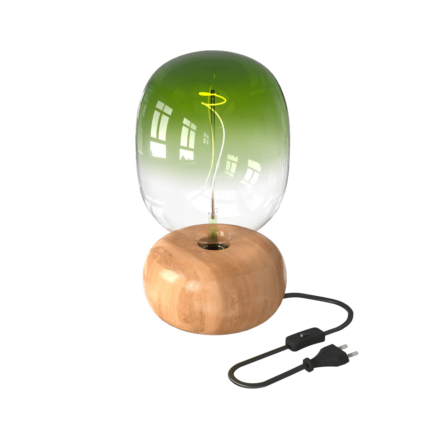 Calex Table Lamp Round - E27 - FSC Wood - Excl. light source