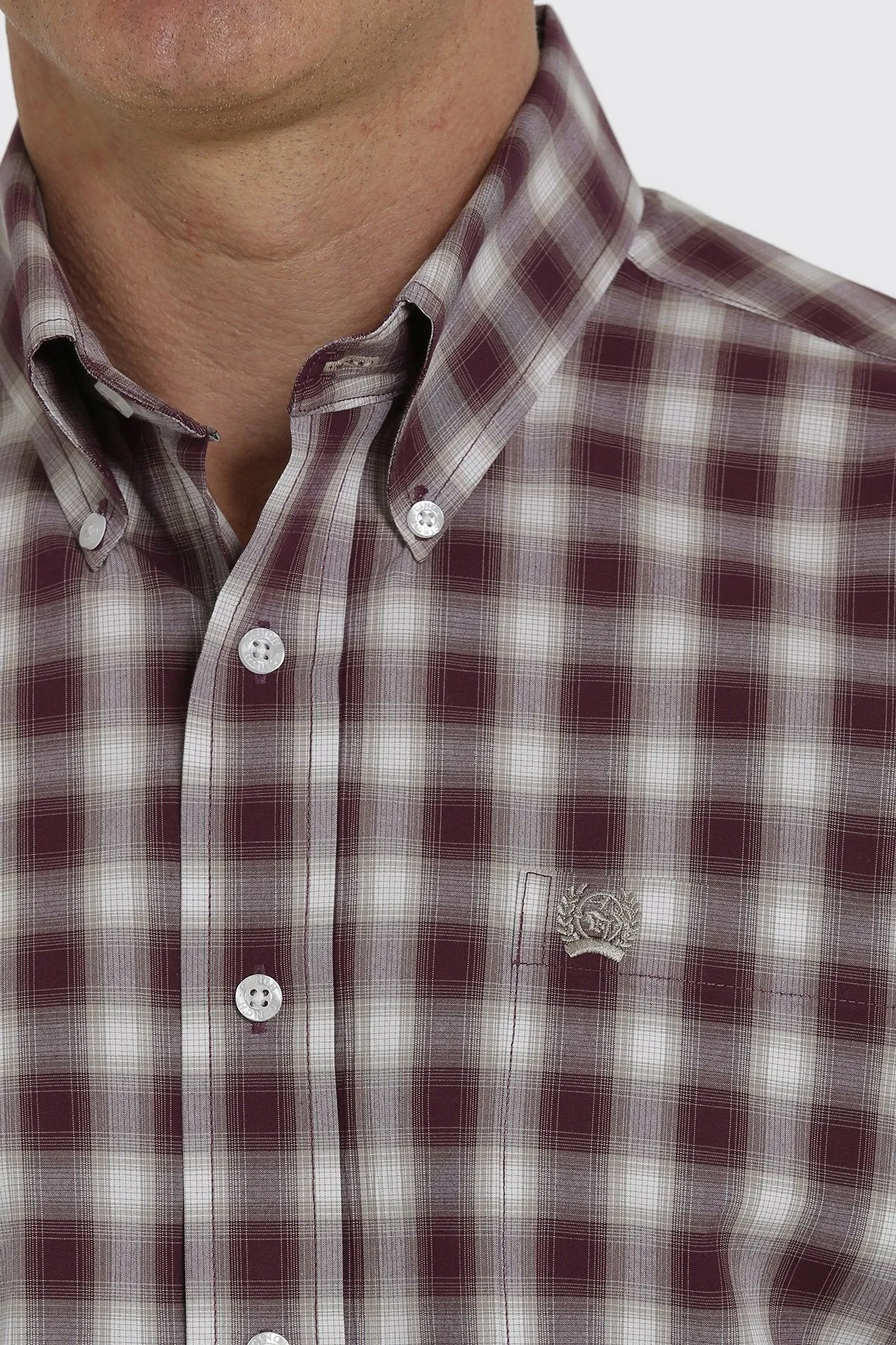 Cinch Mens Plaid  Button Down L/S Shirt - MTW1105350