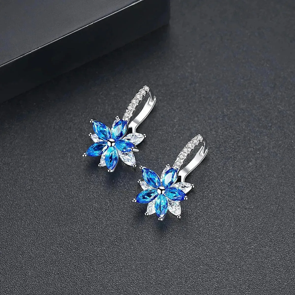 Crystal Flower Women's Earrings Korean Fashion