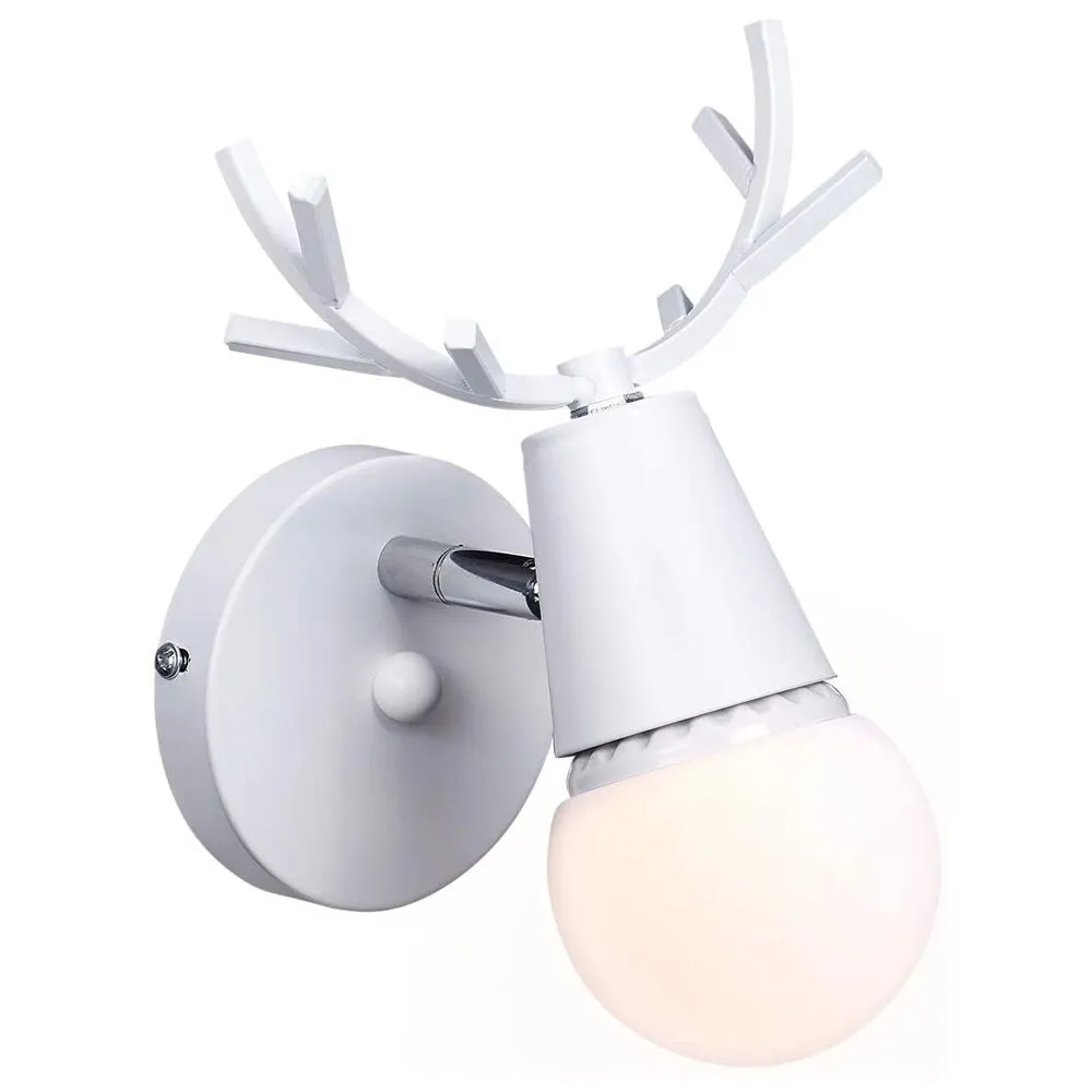 Deer antler wall bedside lamp