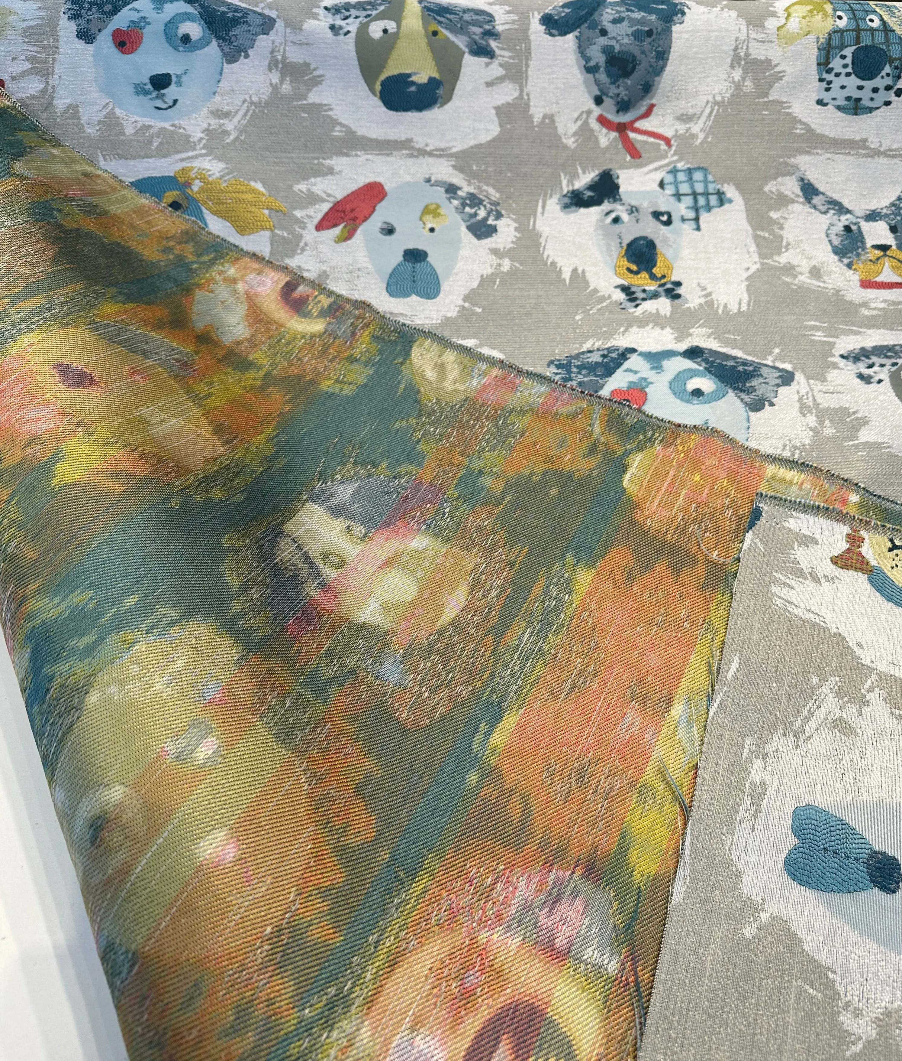 Dog Dogaholic Multi Jacquard Upholstery Drapery Fabric By The Yard