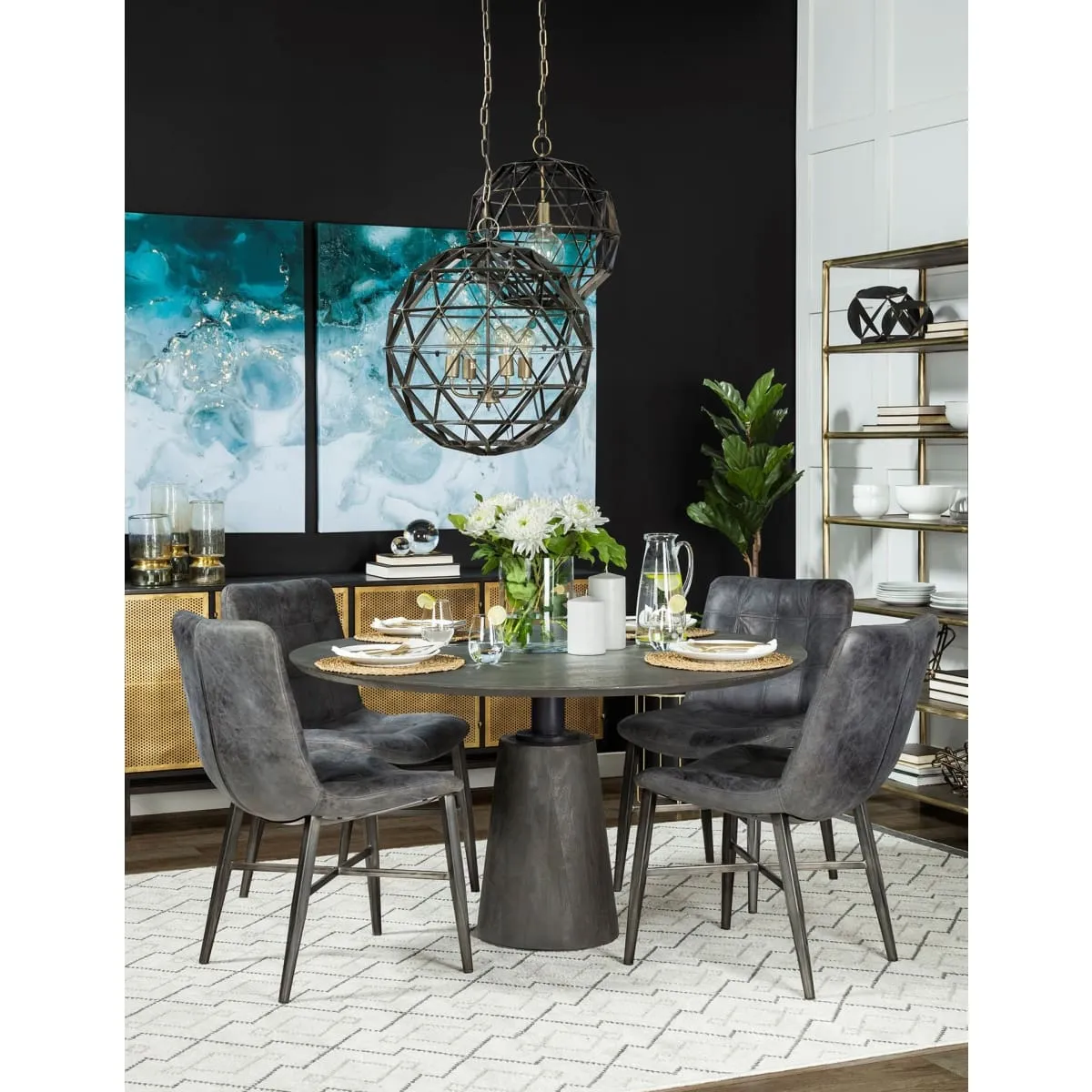 Dyson Chandelier Black Metal