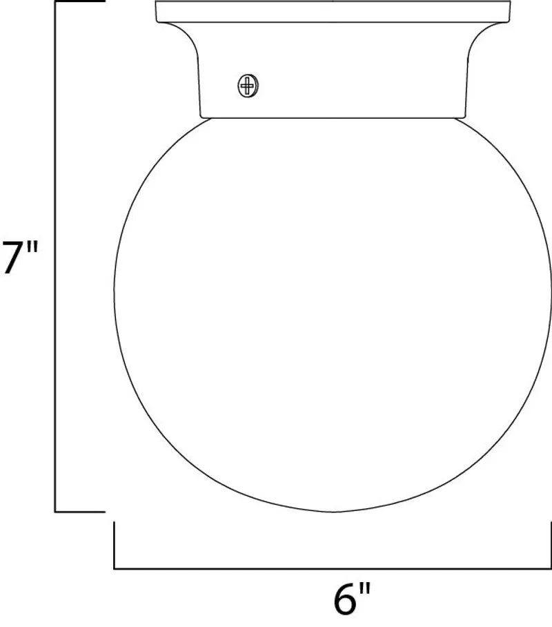 Essentials - 588x 6" Single Light Flush Mount in White