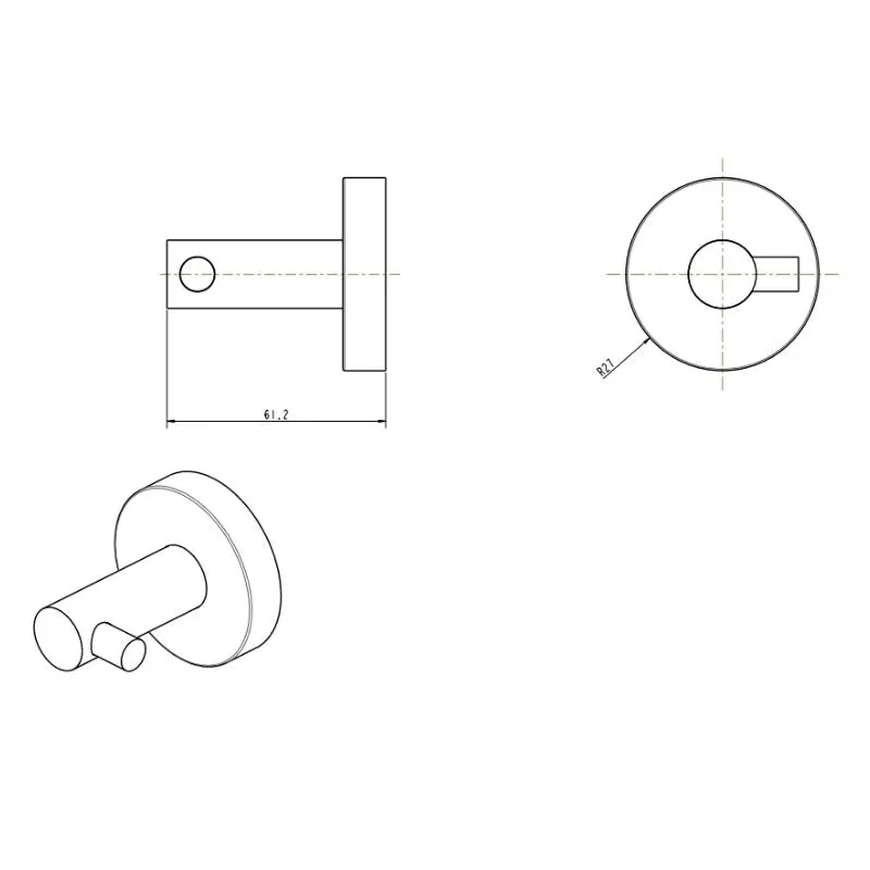 Gareth Ashton Robe Hook - Gun Metal