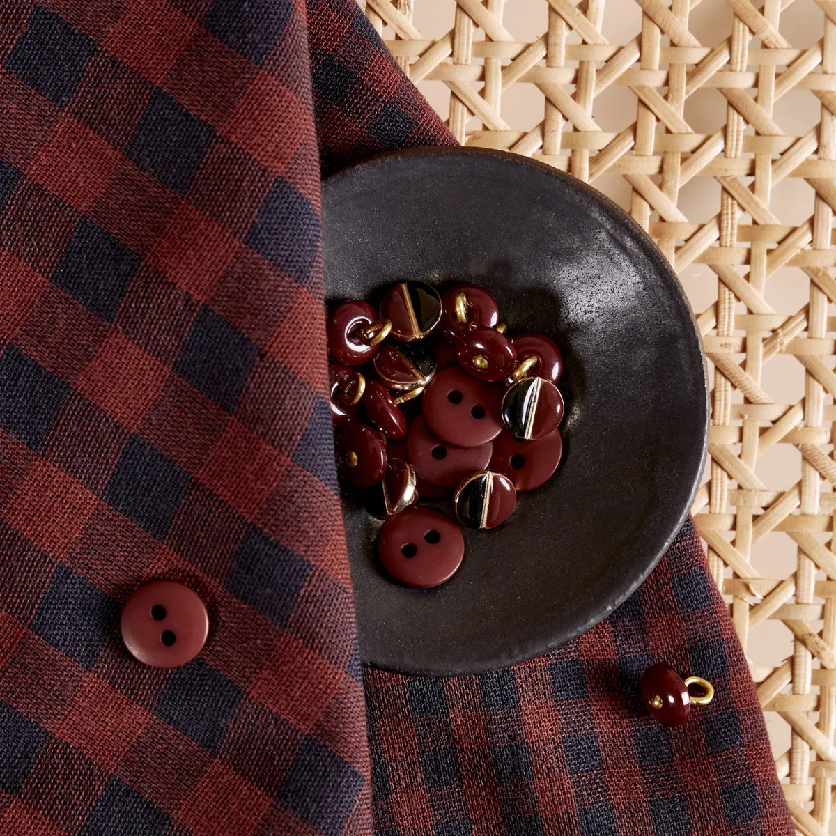 Gingham Double Gauze - Atelier Brunette - Night Rust