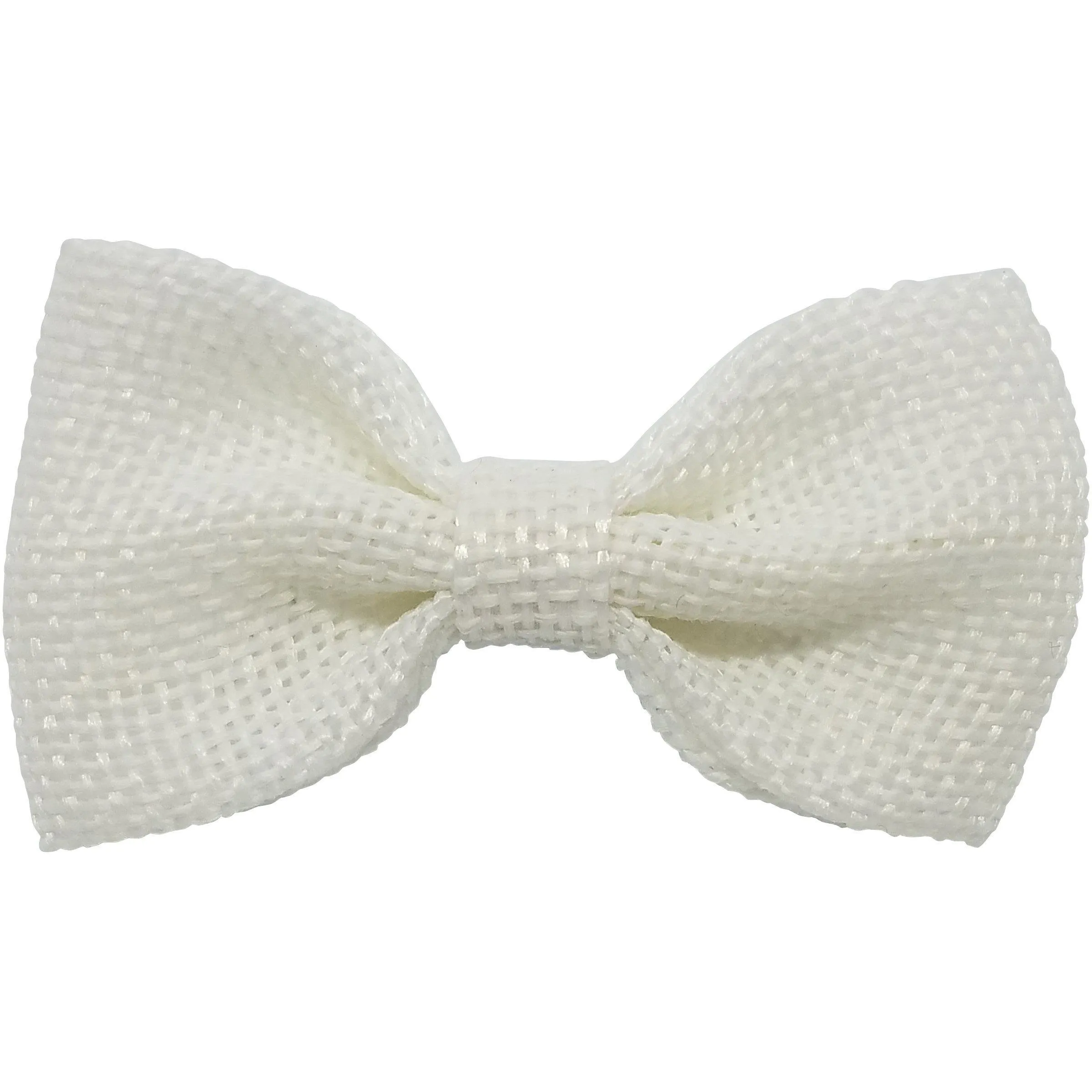 Grey 3" Burlap Hair Bow clips