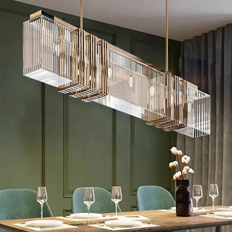 IIS Stainless Steel Hanging Pendant Light Crystal