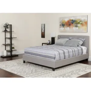 King Platform Bed Set-Gray HG-BMF-28-GG