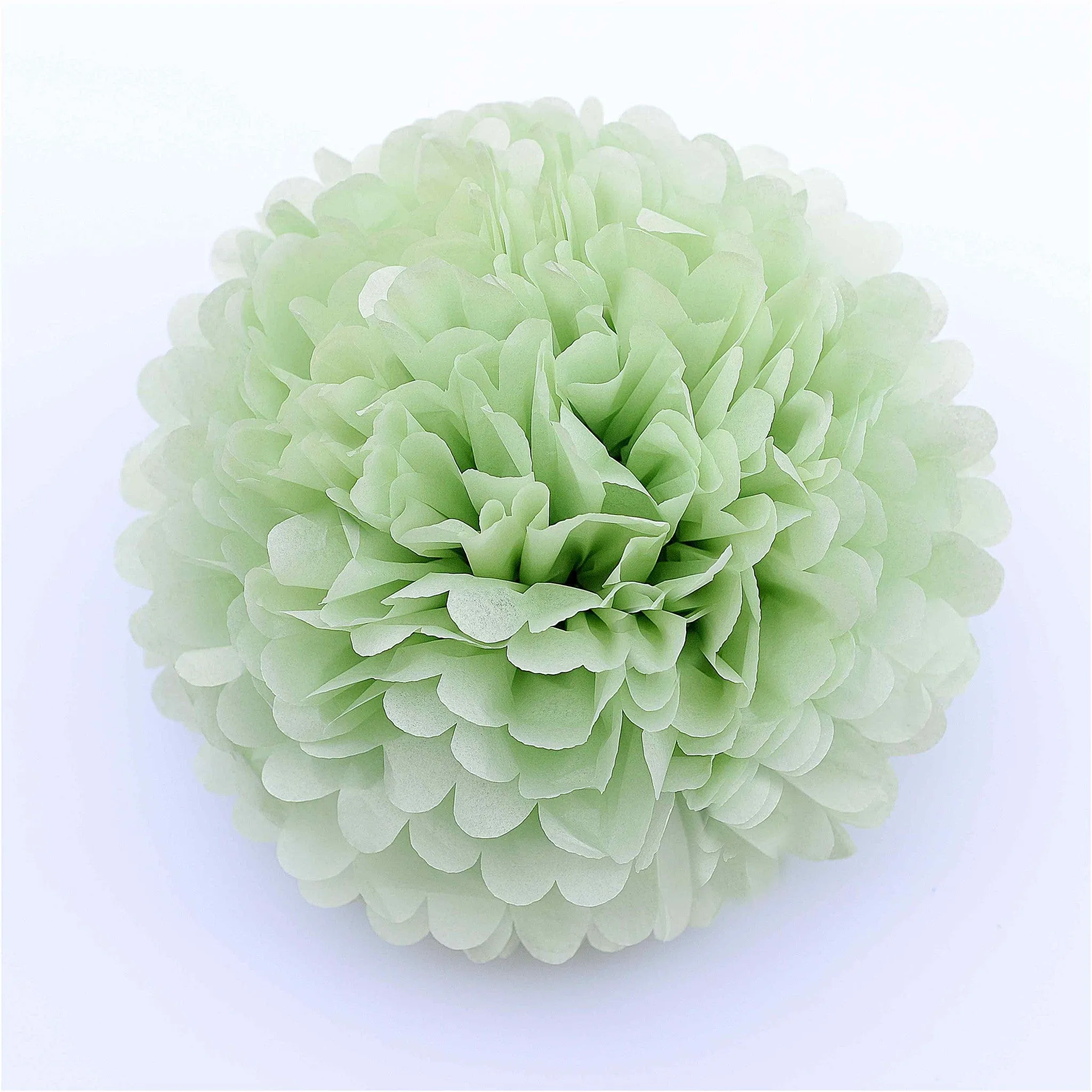 Large Light green green tissue paper pom pom