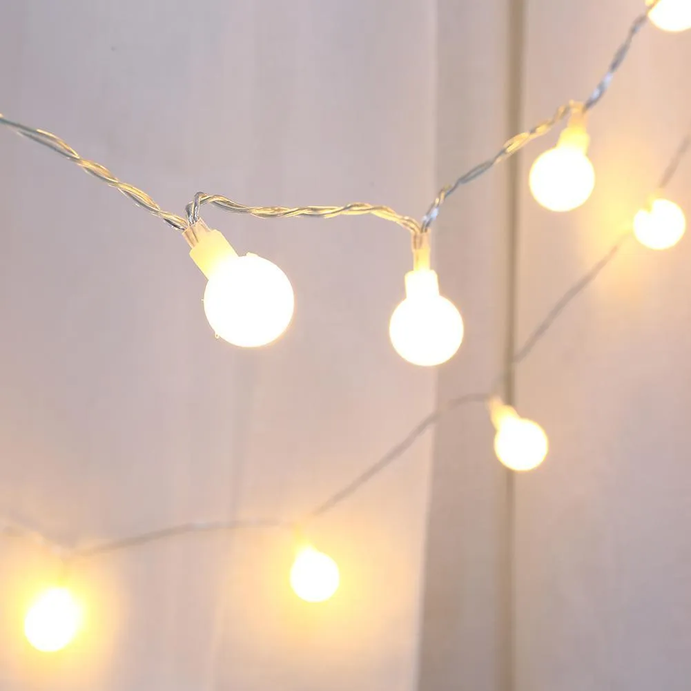 LED Battery Box Round Ball String Light Christmas Party Decorative Lamp