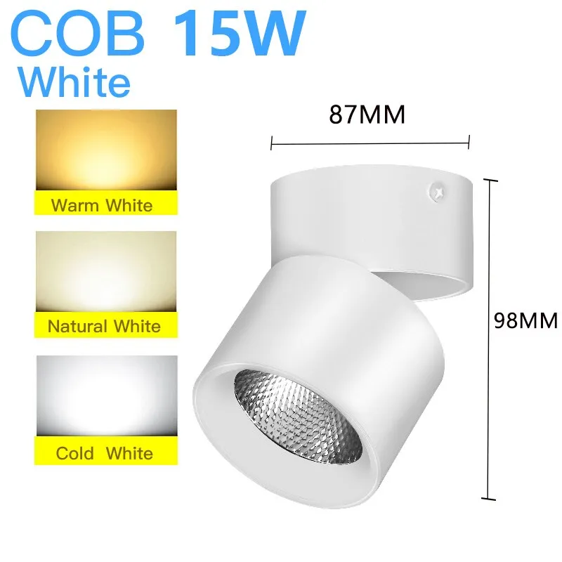 Led Spot Light 220V Spotlight Lamp COB Ceiling Spots Focus Led Downlights Foldable Fixture Down Lights Indoor Lighting For Home