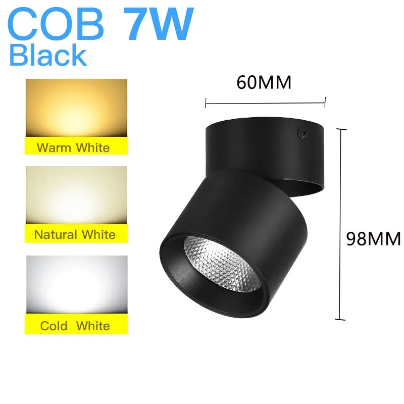 Led Spot Light 220V Spotlight Lamp COB Ceiling Spots Focus Led Downlights Foldable Fixture Down Lights Indoor Lighting For Home