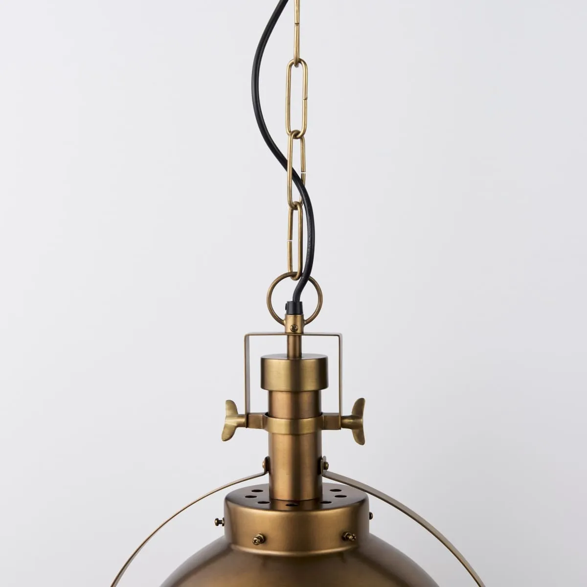 Leighton Pendant Light Gold Metal | Glass Globe