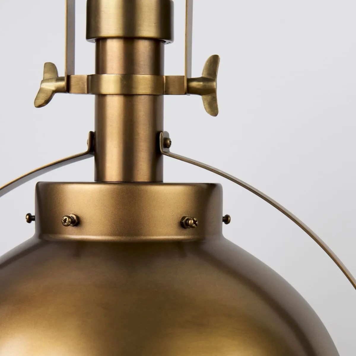 Leighton Pendant Light Gold Metal | Glass Globe