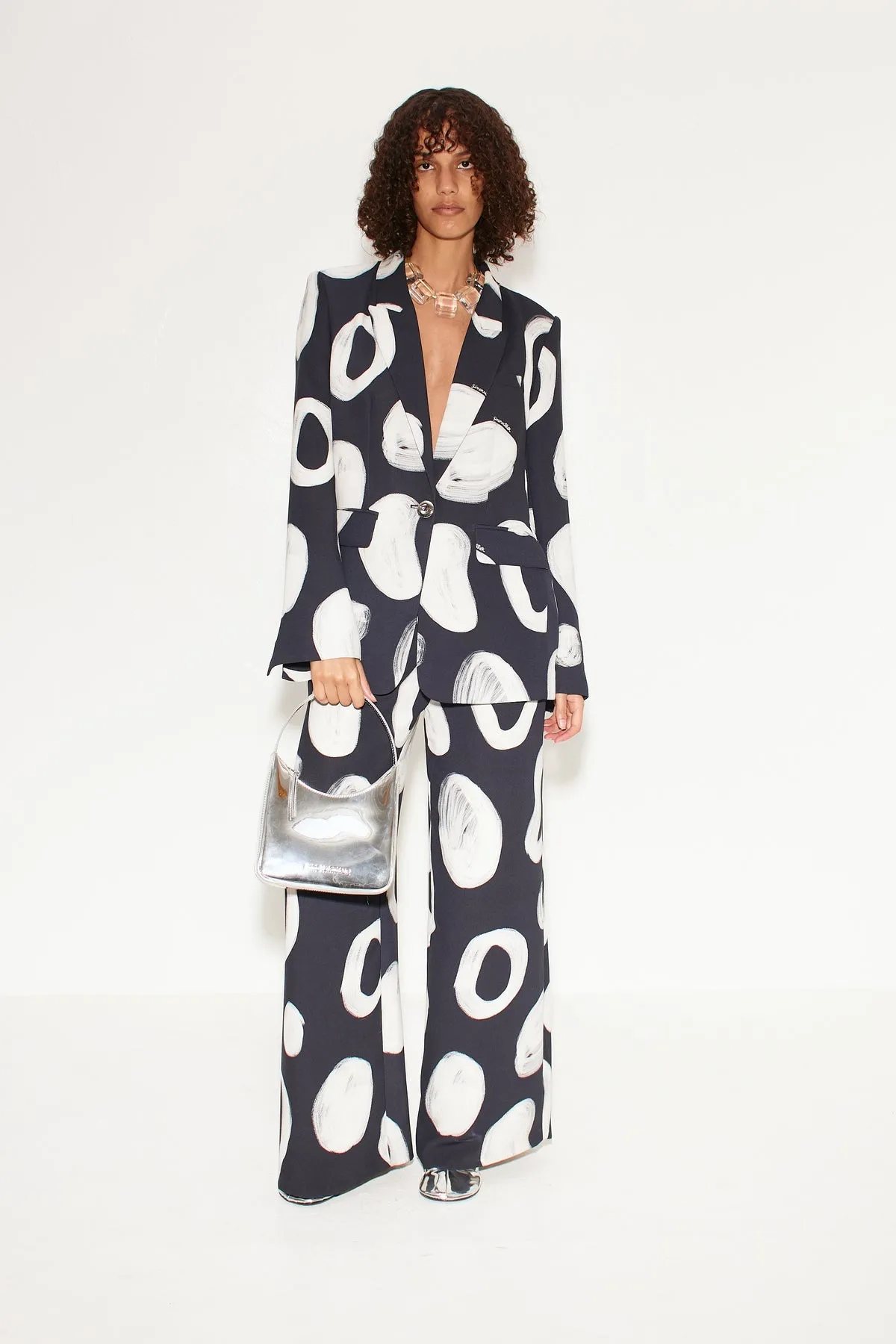 Lennox Printed Crepe Jacket | Painted Dot