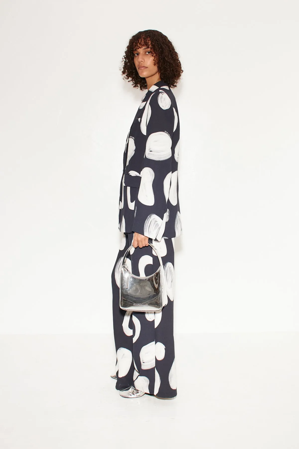 Lennox Printed Crepe Jacket | Painted Dot