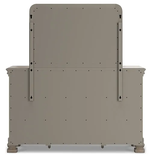 Lexorne California King Sleigh Bed with Mirrored Dresser and 2 Nightstands