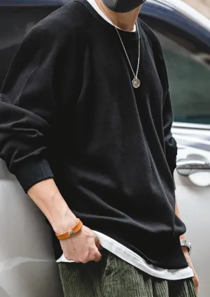 Madden workwear men's American vintage no hood solid color round neck sweater heavy weight Ameka Kiri vintage retro jacket