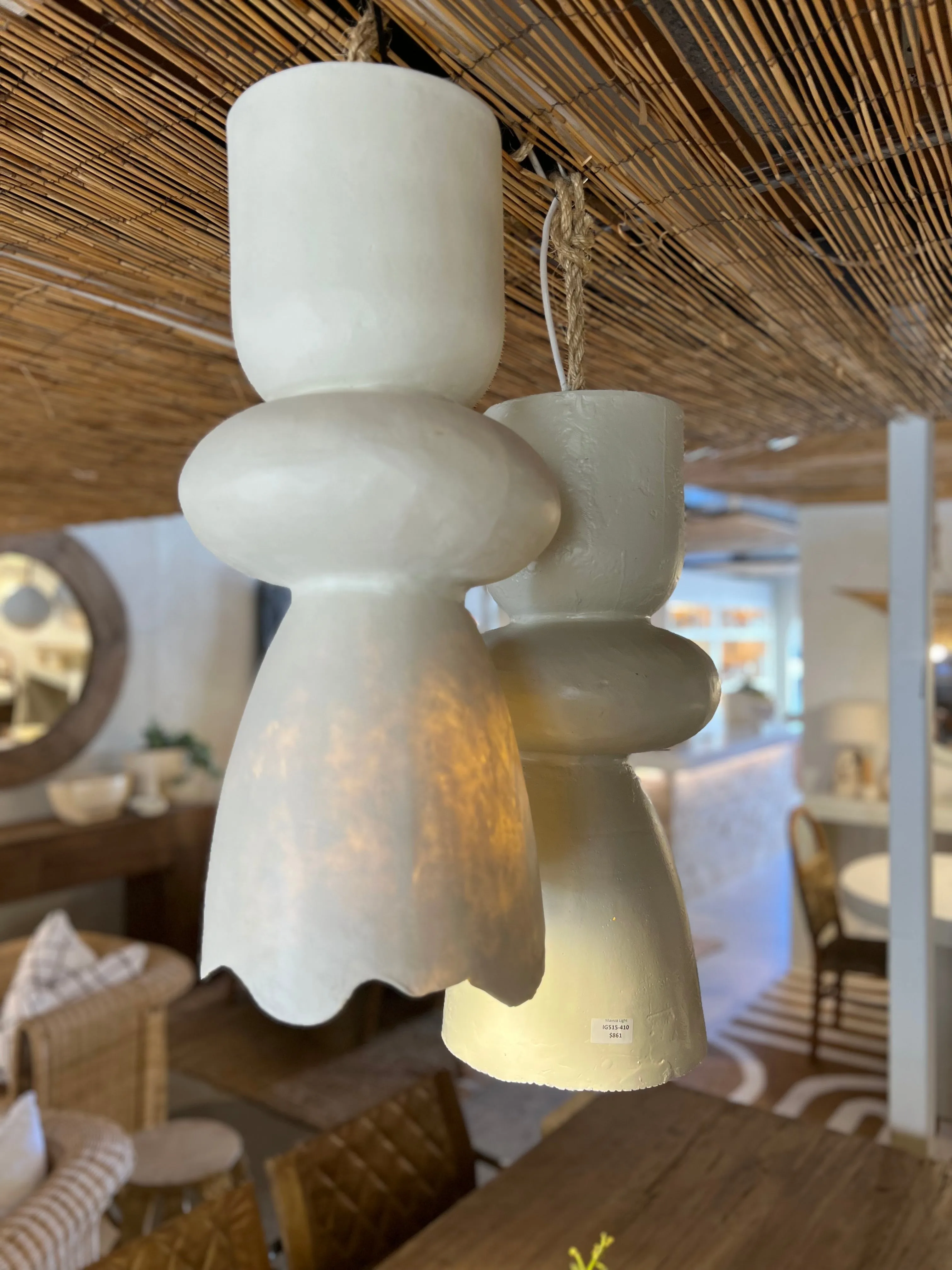 'Malini' Fibreglass Pendant light.