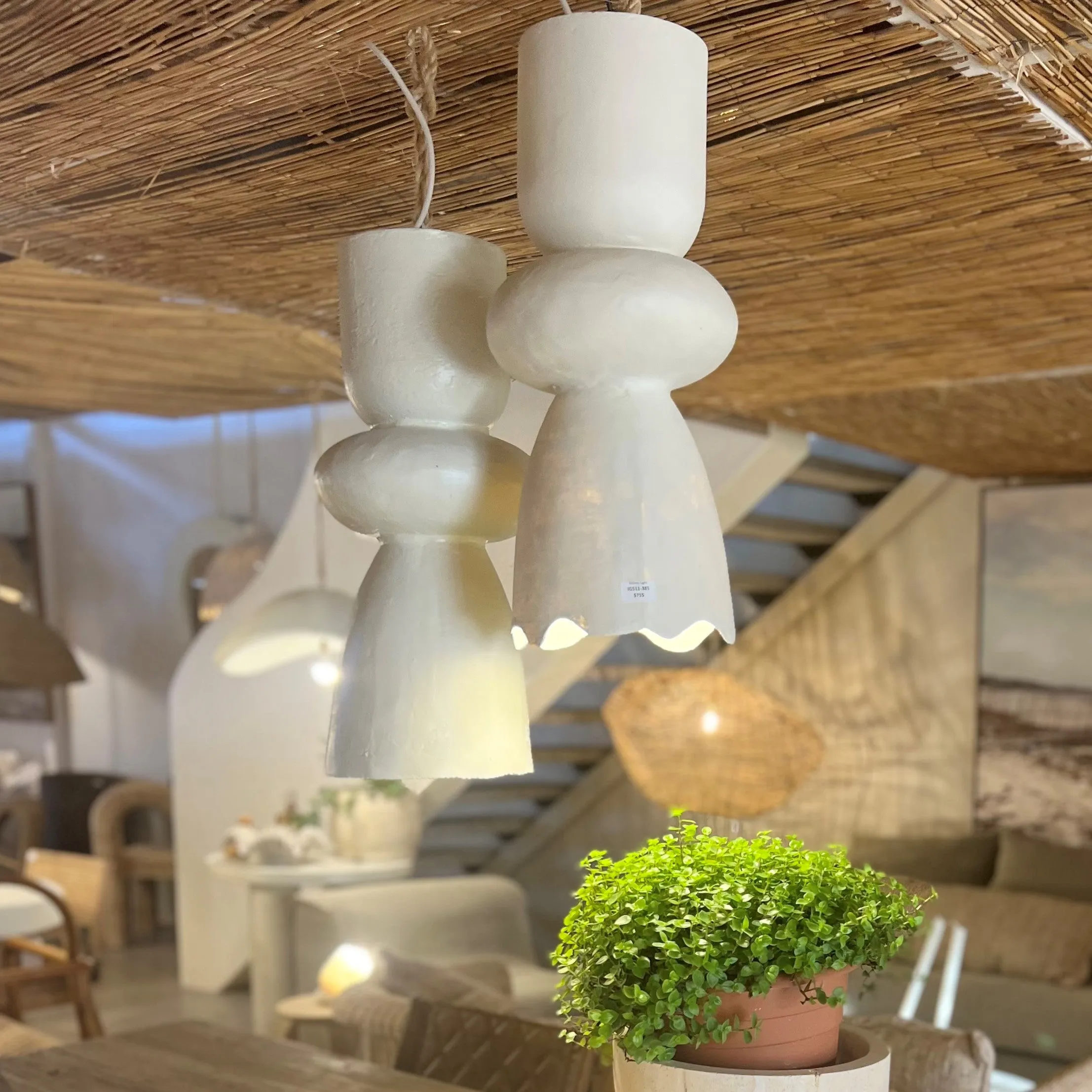 'Malini' Fibreglass Pendant light.