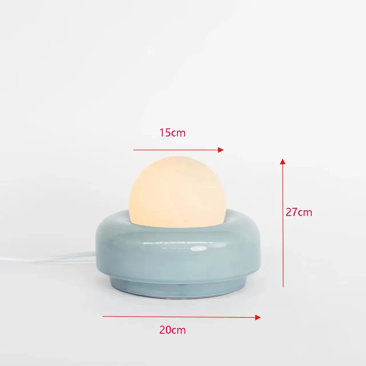 New Glass Ball Ceramic Table Lamp Bedroom Bedside Lamp Macaron Color