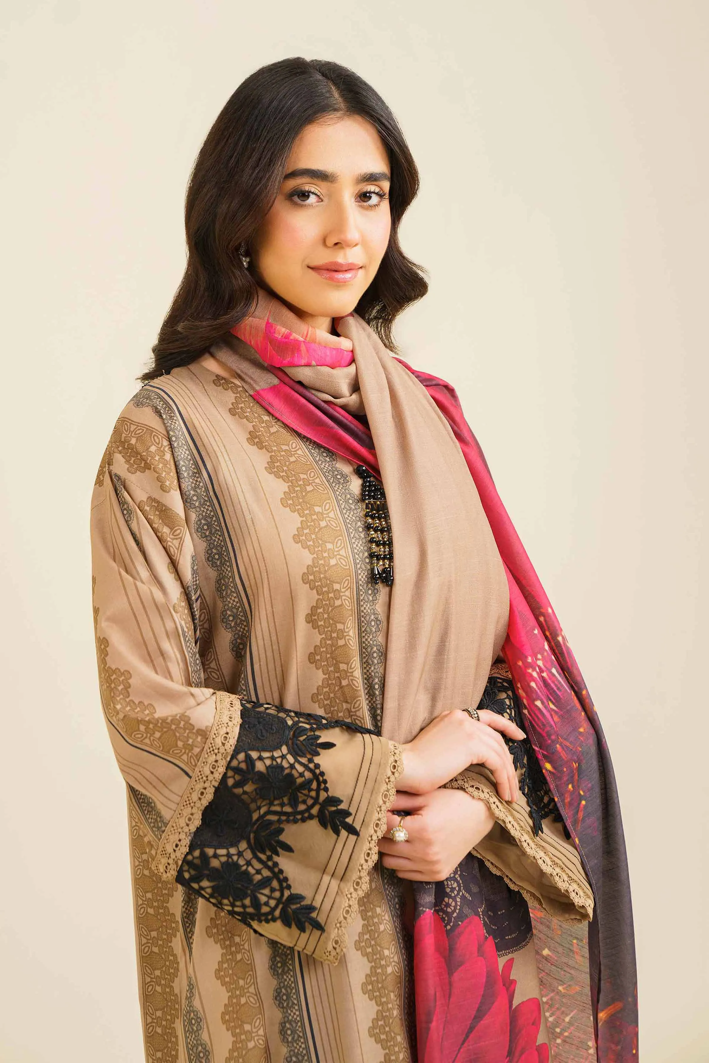 Nishat Linen Spring/Summer Lawn – 2 Piece - Printed Suit With Laces - 42401598