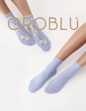 Oroblu Sale Twin Delight Socks (2 Pack) Blue VOBC67019