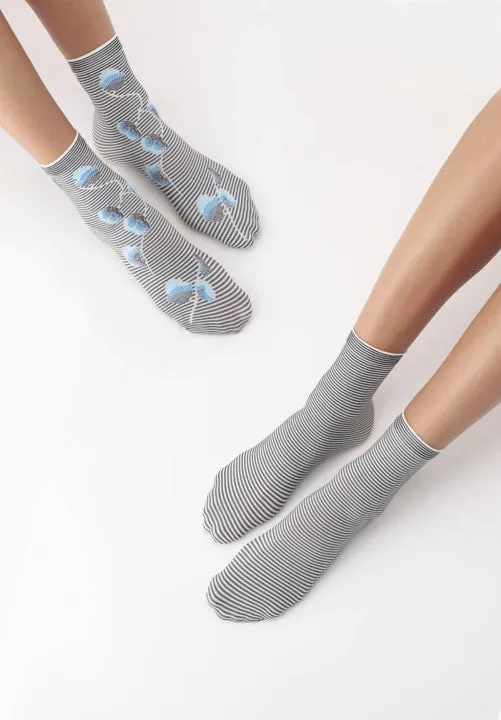 Oroblu Sale Twin Delight Socks (2 Pack) Blue VOBC67019