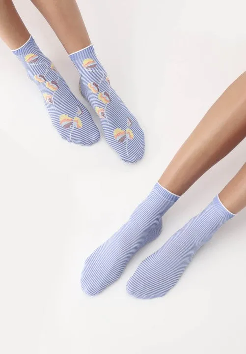 Oroblu Sale Twin Delight Socks (2 Pack) Blue VOBC67019
