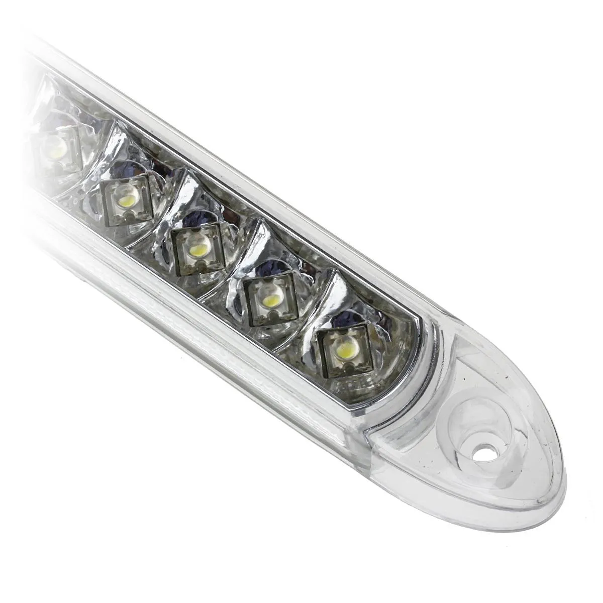 Partsam 2PCS 17" White 23LED Surface Mount Truck Reverse Backup Tail Light Bars Waterproof