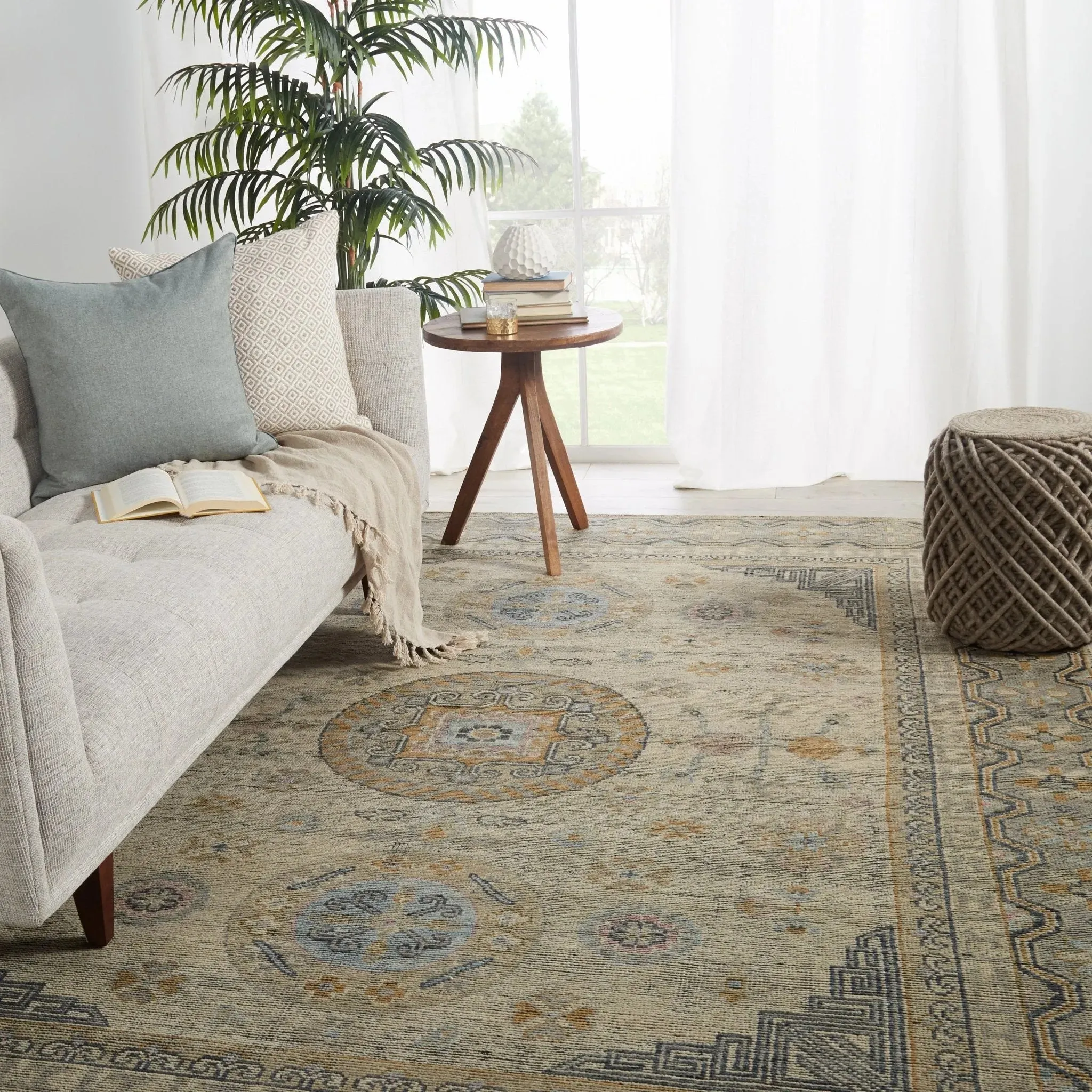 Rhapsody RHA05 Blue/Yellow Rug