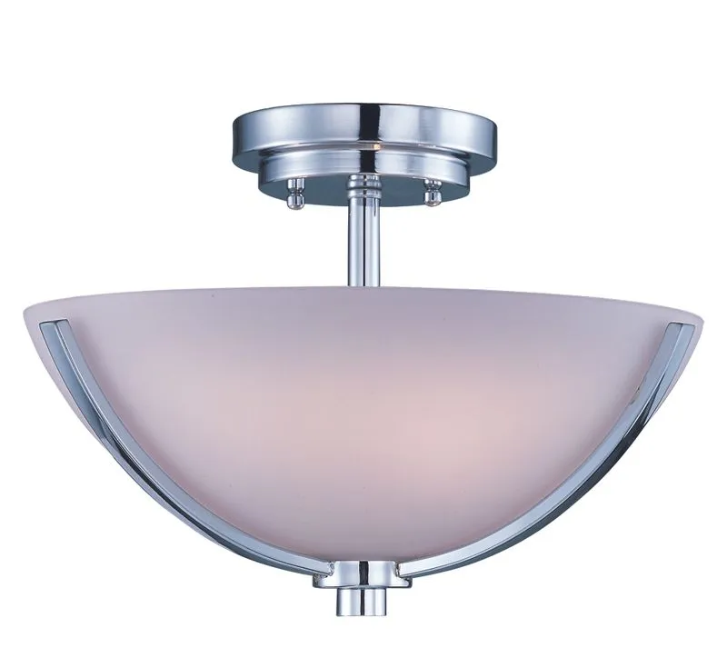 Rocco 14" 3 Light Semi-Flush Mount in Polished Chrome