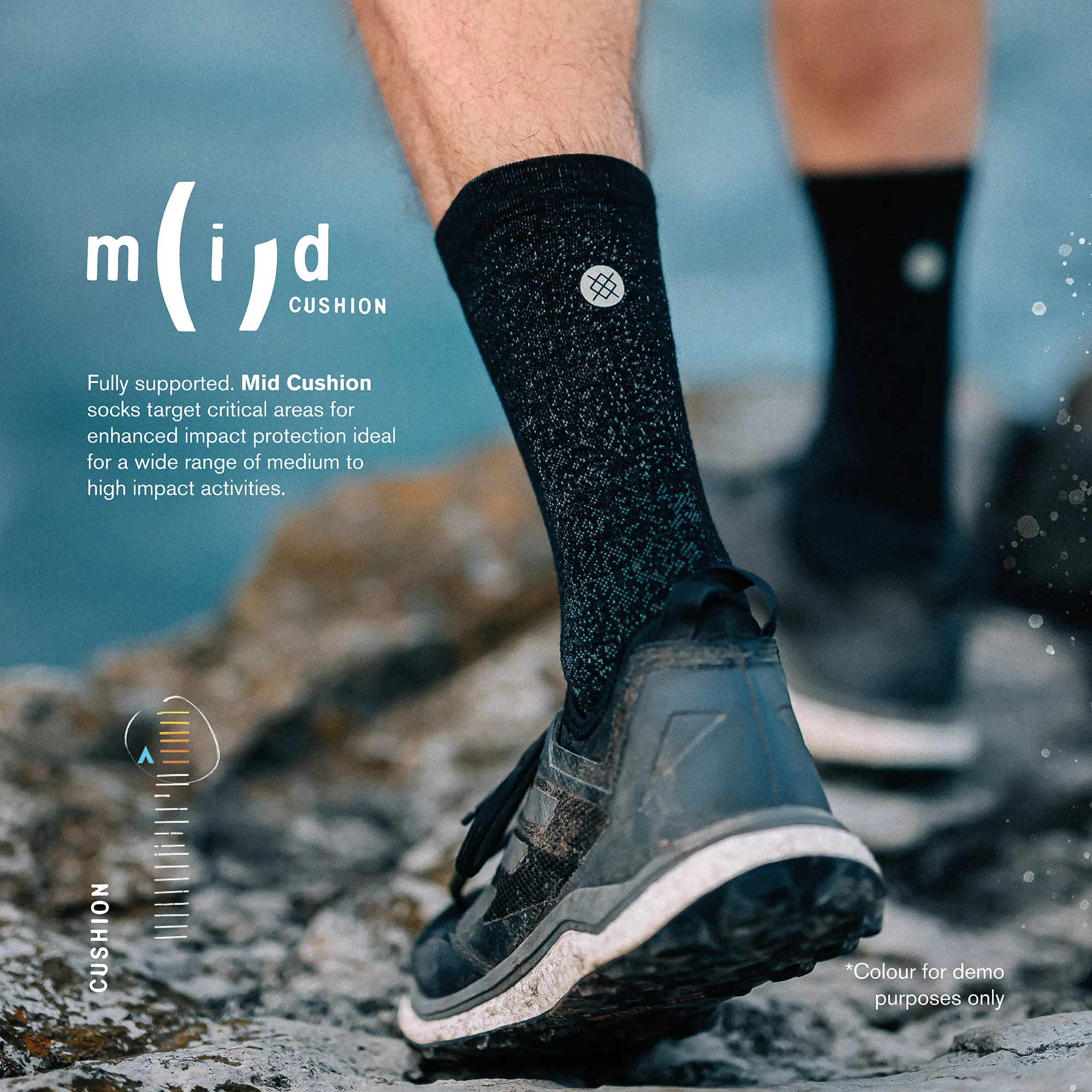 RUN WOOL CREW SOCK