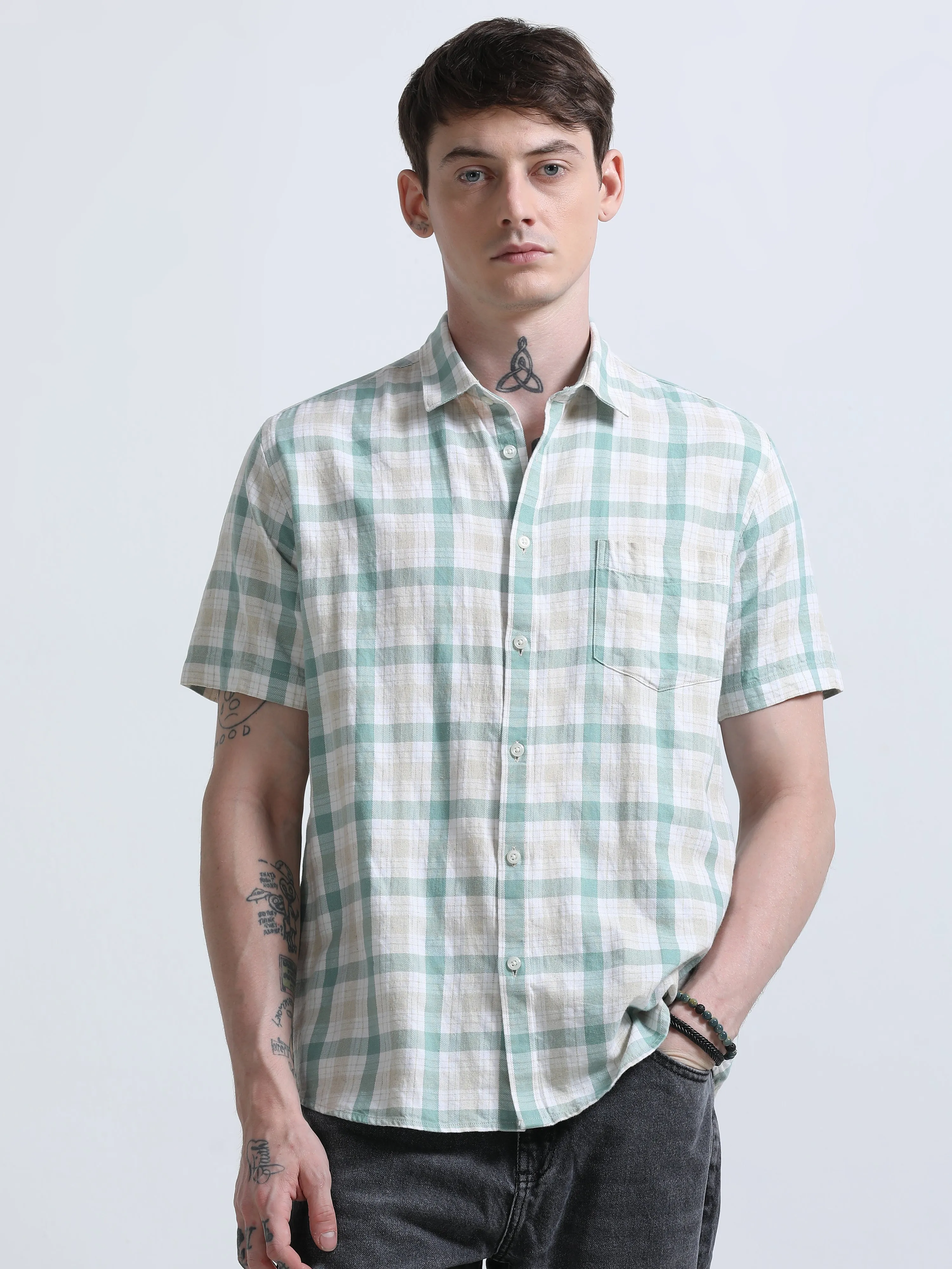 Rune - Relaxed Checks Shirt - Silque