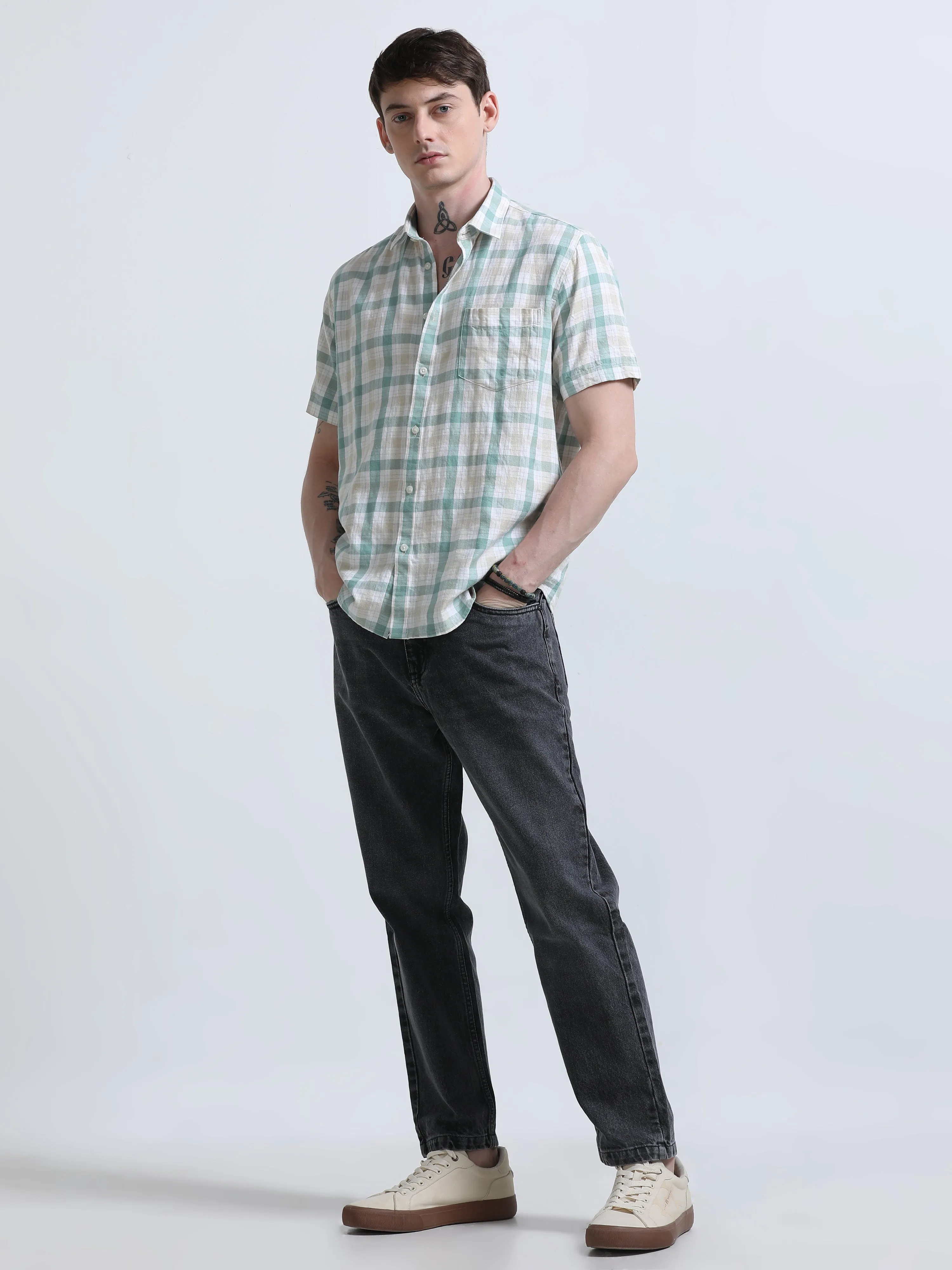 Rune - Relaxed Checks Shirt - Silque