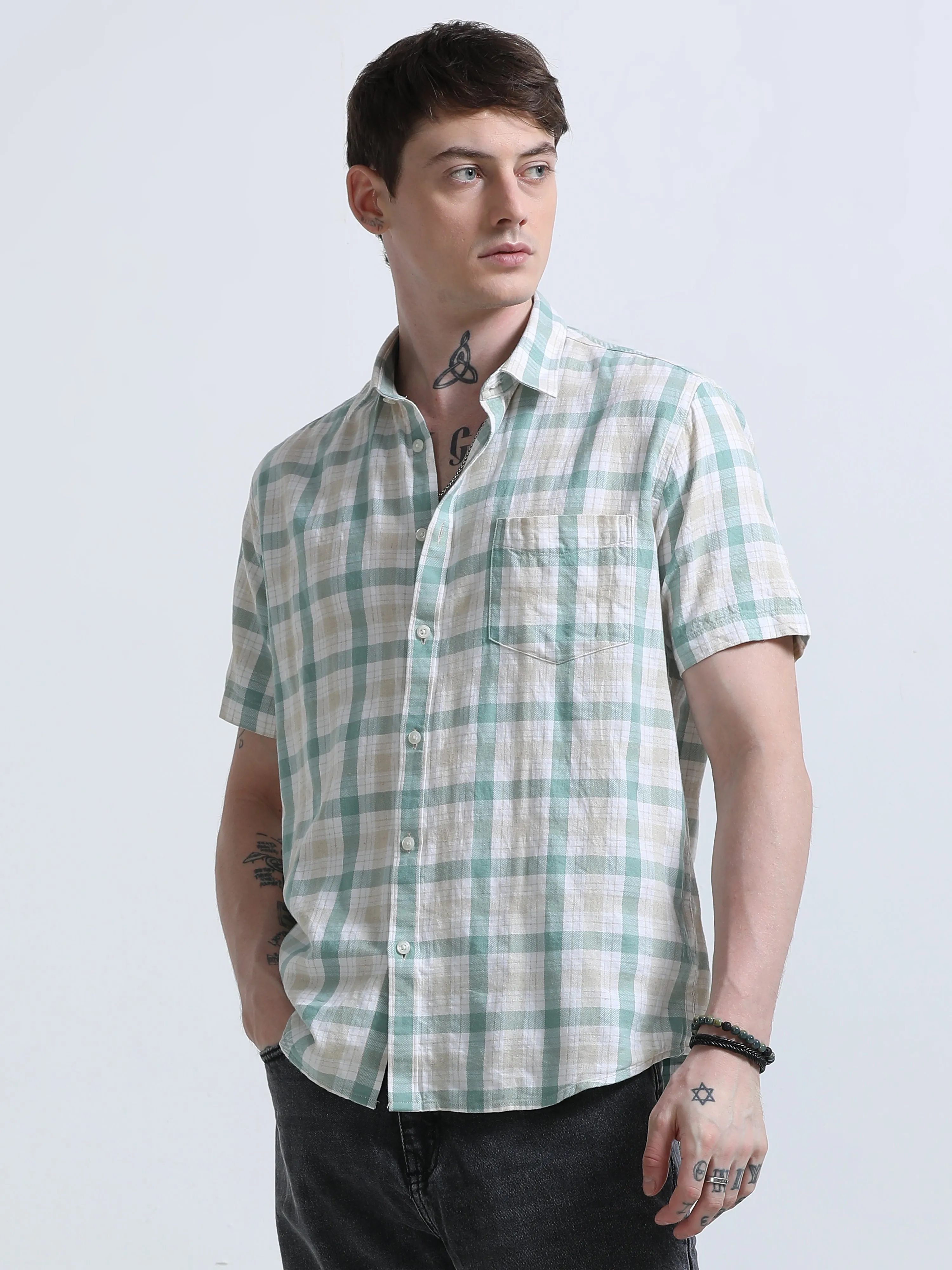 Rune - Relaxed Checks Shirt - Silque
